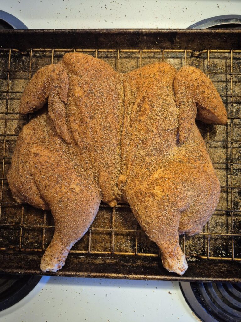 Smoked chicken, pretty happy with the way it turned out.