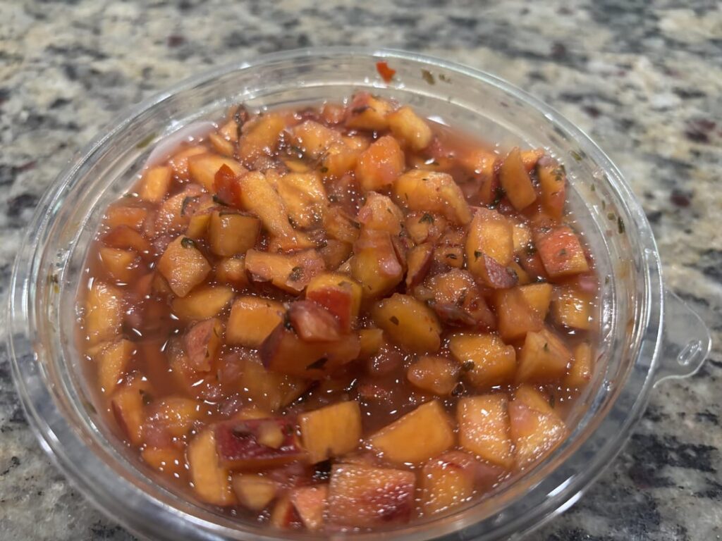 Wegmans Peach Salsa is surprisingly decent.