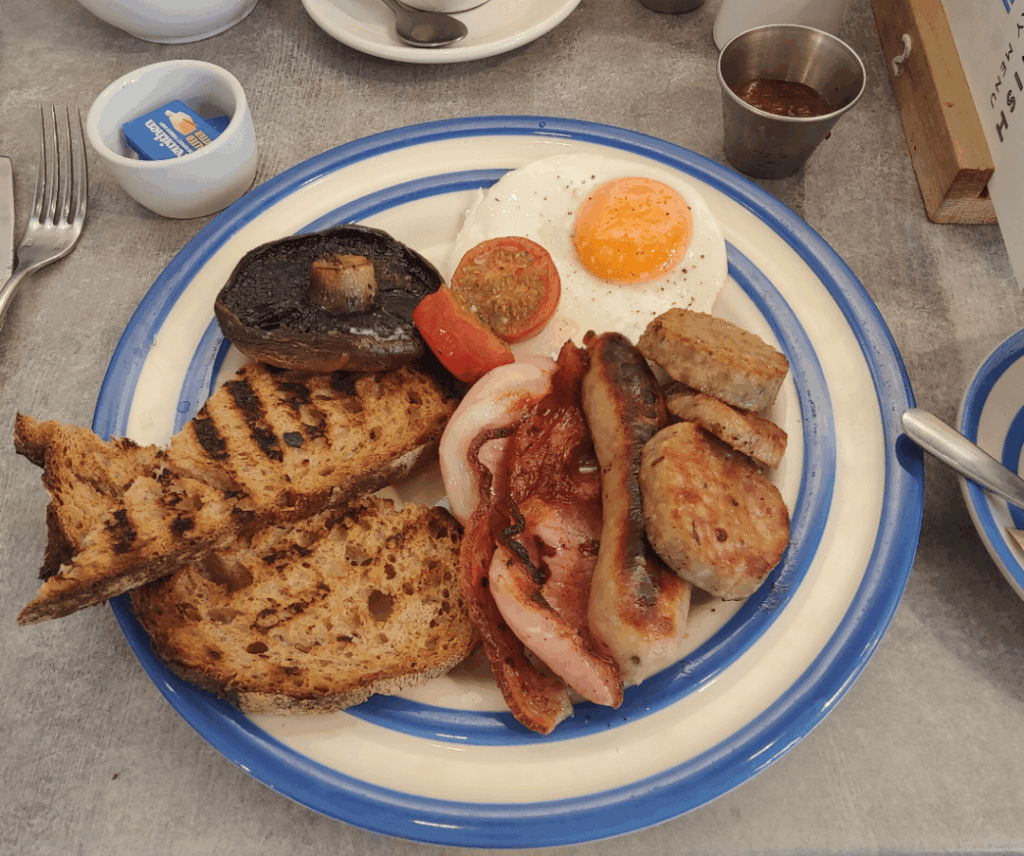 Great Cornish Breakfast at Waitrose in Truro. £13.50