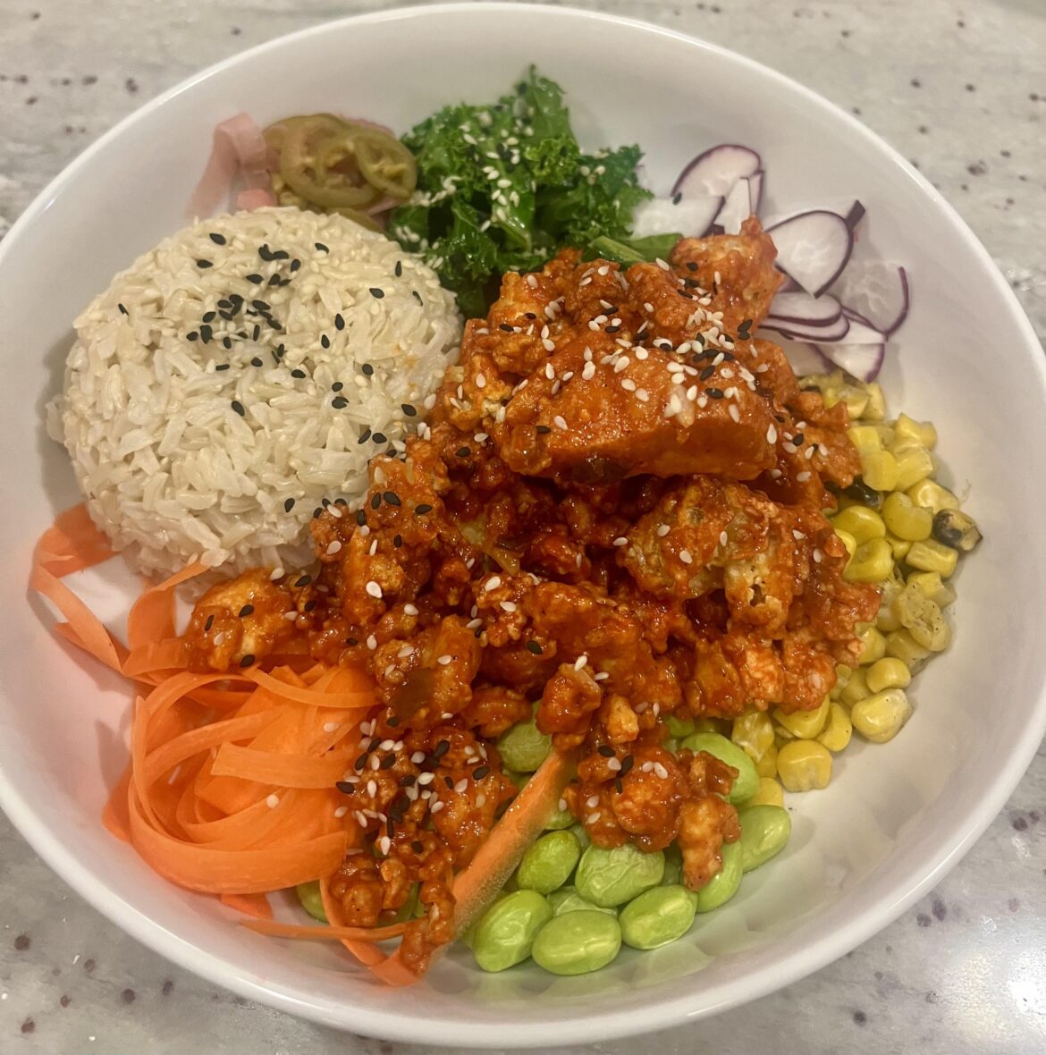 Gochujang tofu bowl