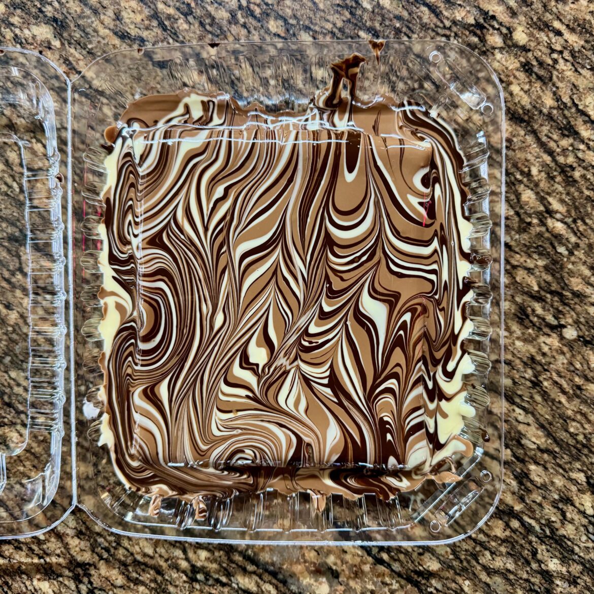 Triple Chocolate Belgian Crepe (Camouflaged by the table)