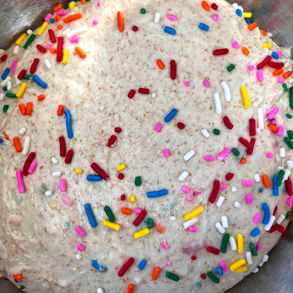 raw sourdough with sprinkles