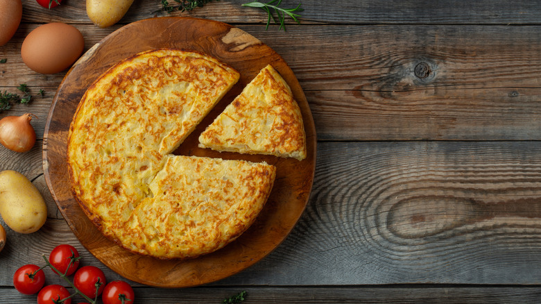 sliced potato frittata 