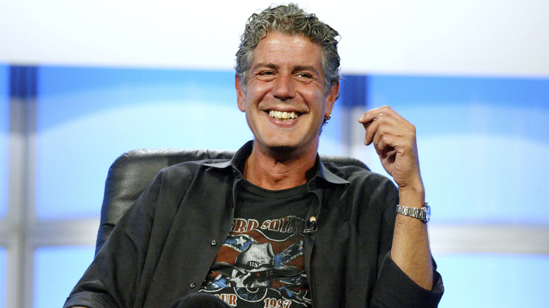 Anthony Bourdain smiling