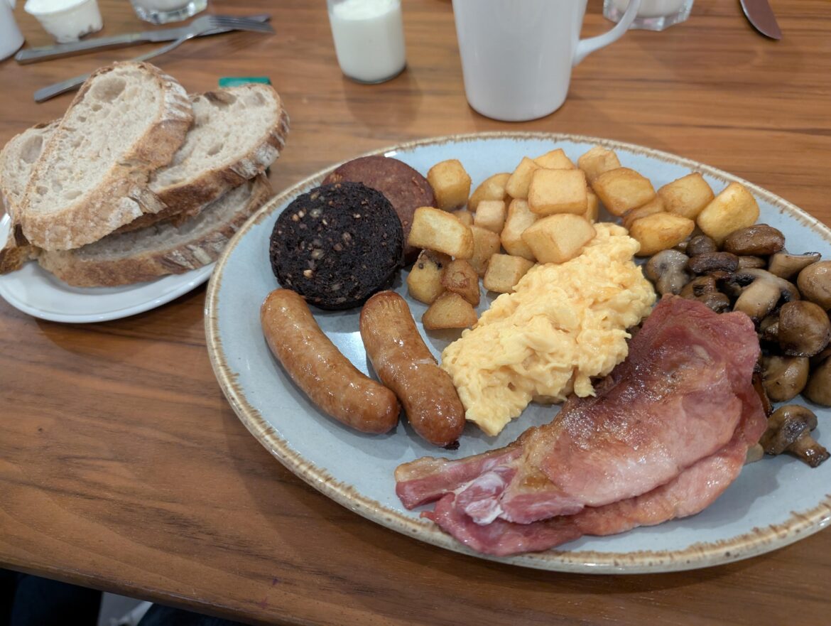 Jones Garden Centre, Donabait, Ireland. €14 with sourdough (or homemade brown). Cube potato was seasoned to perfection.
