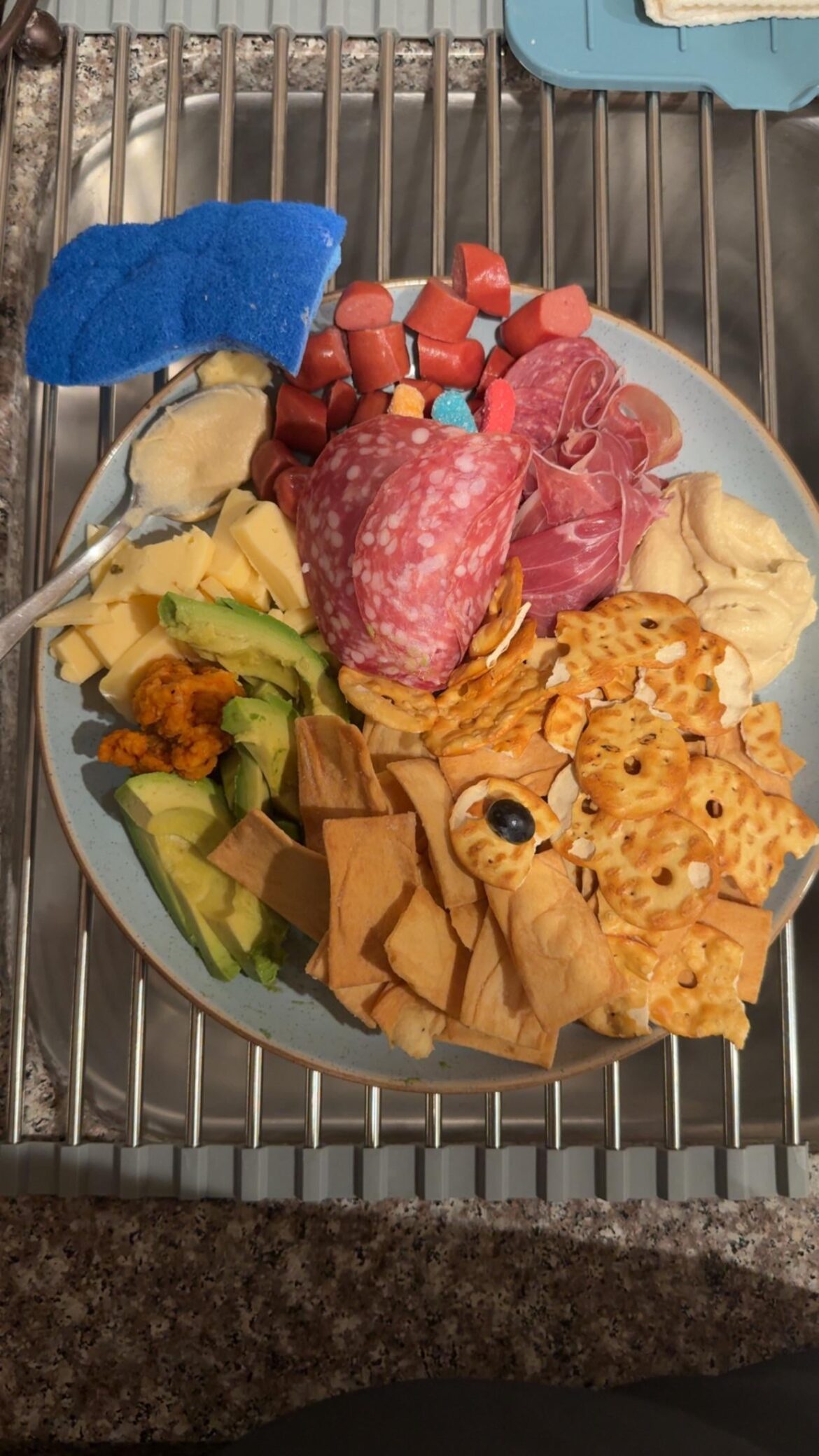 Charcuterie board, but i’m drunk and made this after the head chef and i had a one night stand and called me “mentally slow” in bed.