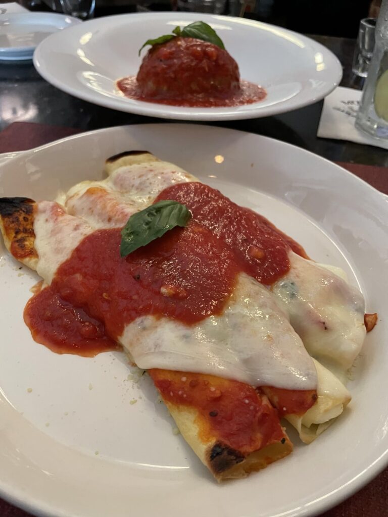 Manicotti and Meatball