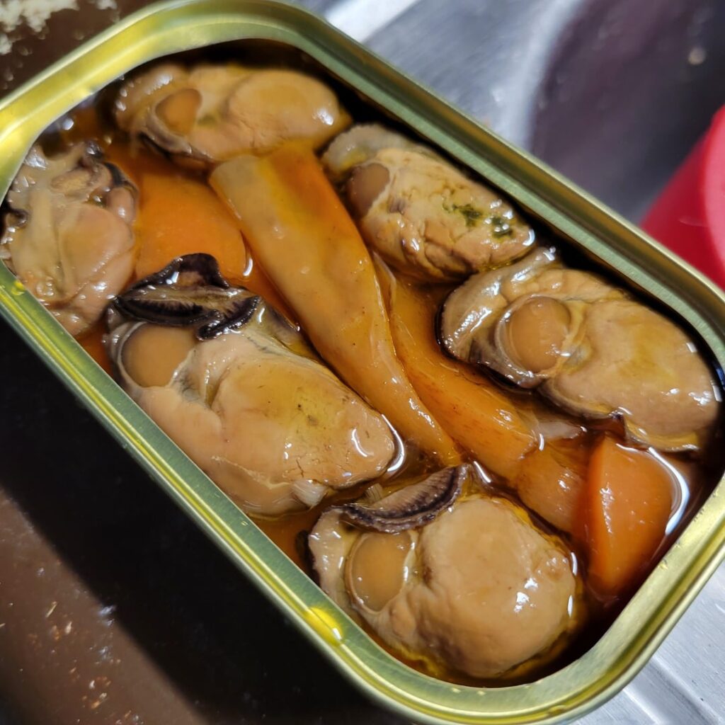 Some canned smoked oysters from dollar tree. $1.25.