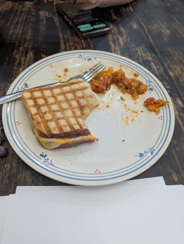 Roasted cherry tomatoes and herbs great substitute for tomato soup!!