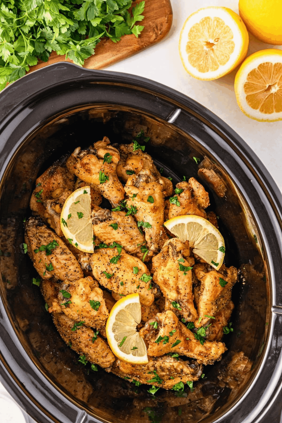 Slow Cooker Lemon Pepper Wings