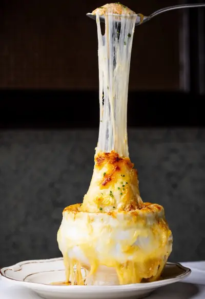Hopson's French onion soup at Shirley Brasserie