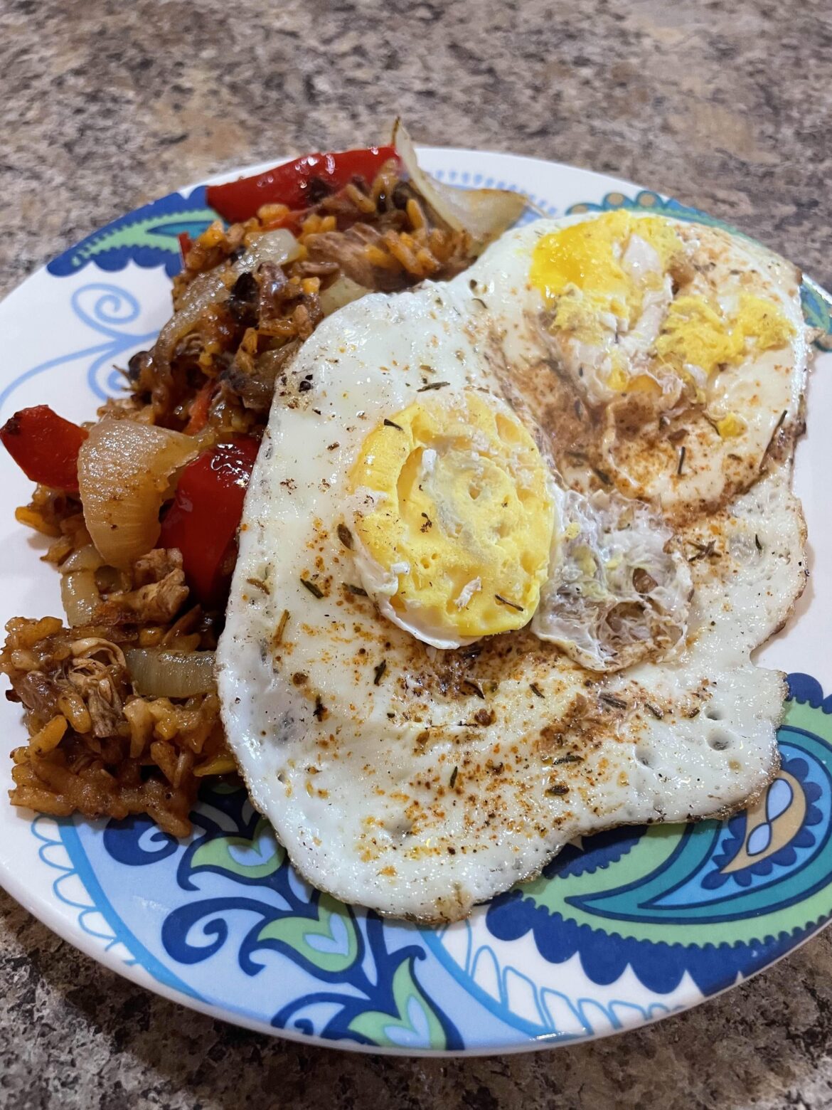 Enchiladas and Mexican rice