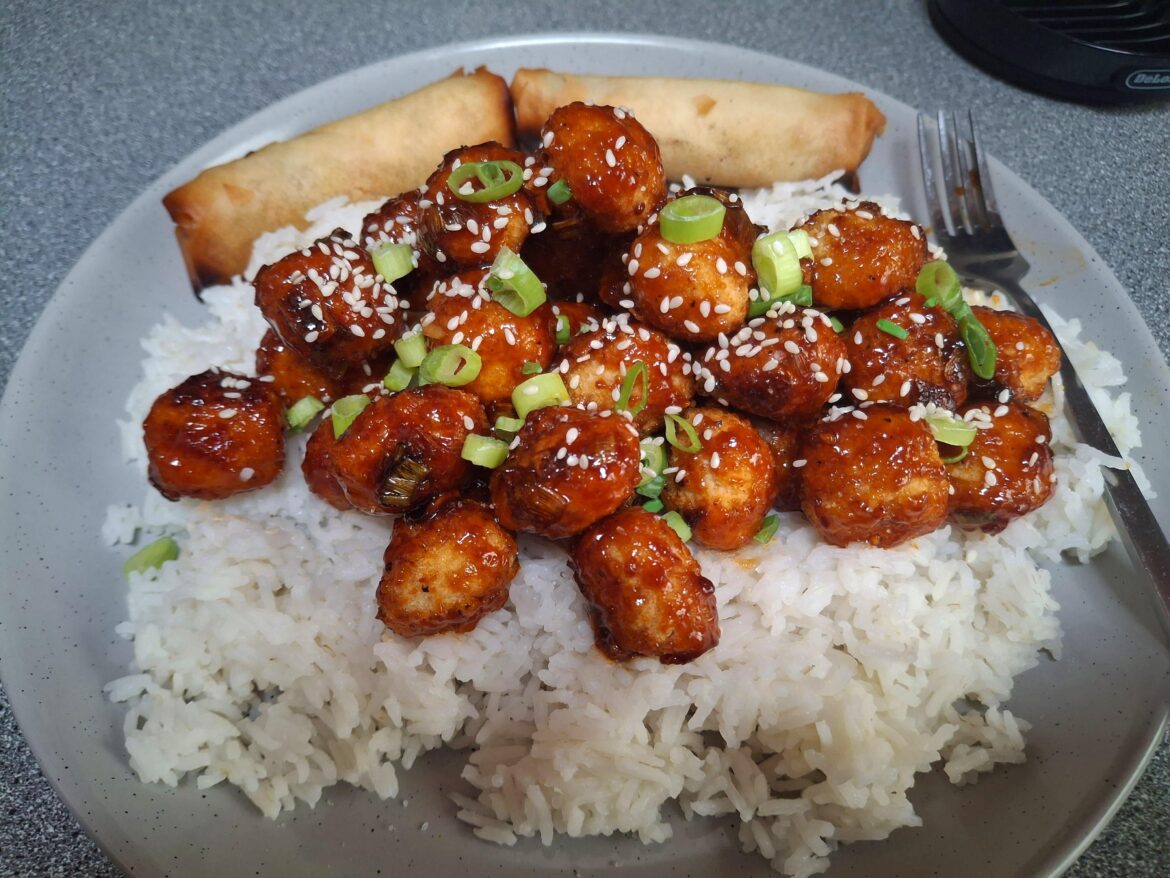 Korean hot honey chicken balls