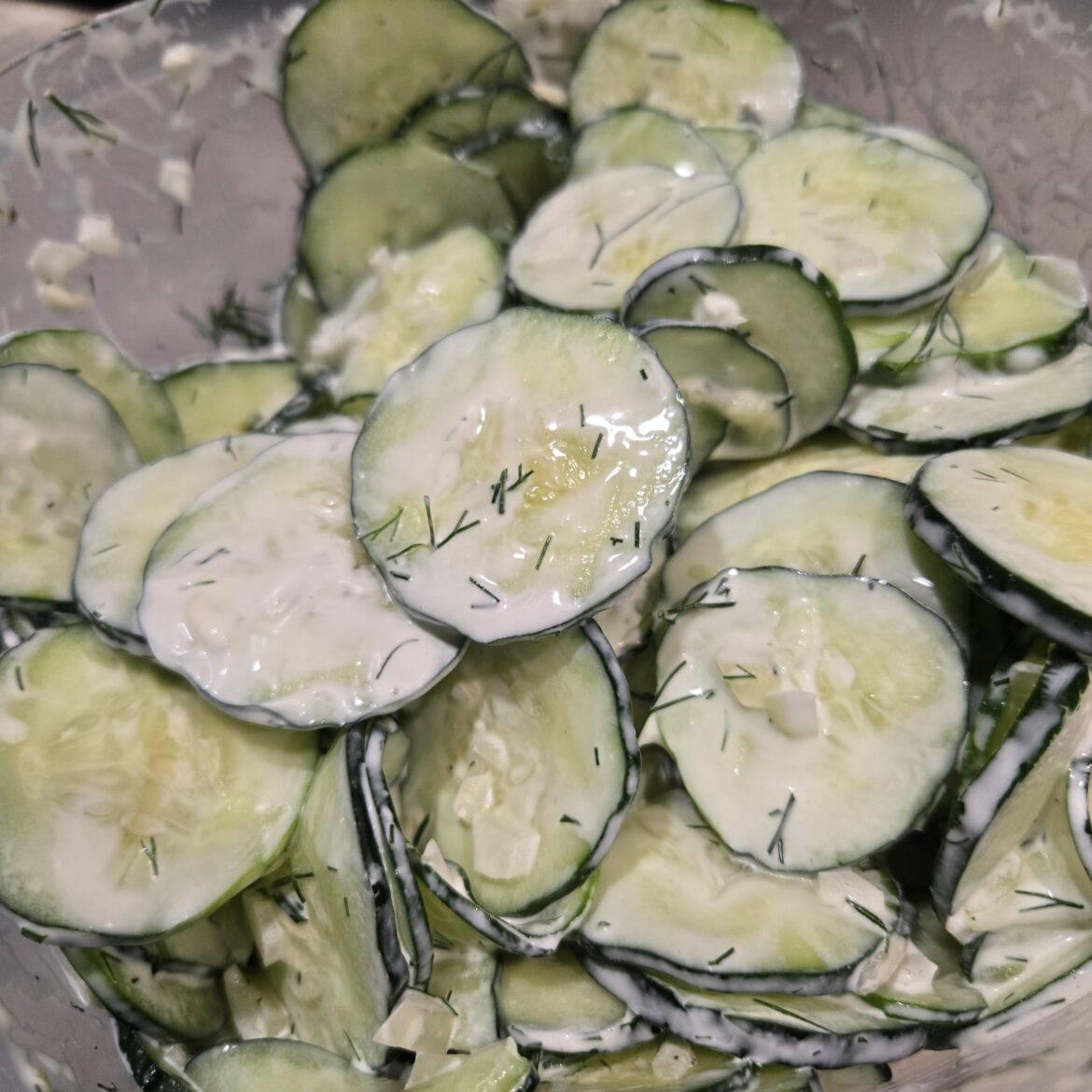 creamy cucumbers