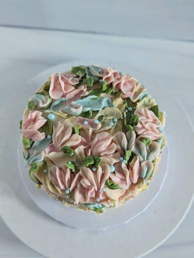 Palette Knife painting with Swiss Meringue Buttercream