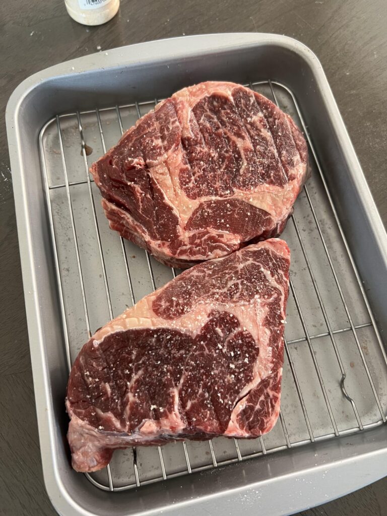 $10 ribeyes from 99 Ranch. A little too well done