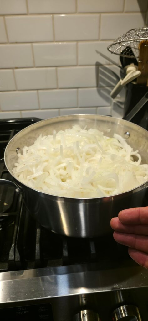 Started with a full pot, ended with onion balsamic jam