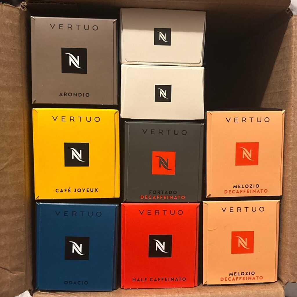 Restock! Excited to try the Cafe Joyeux and glad to get a different type of sample, the decaf sweet vanilla sample!