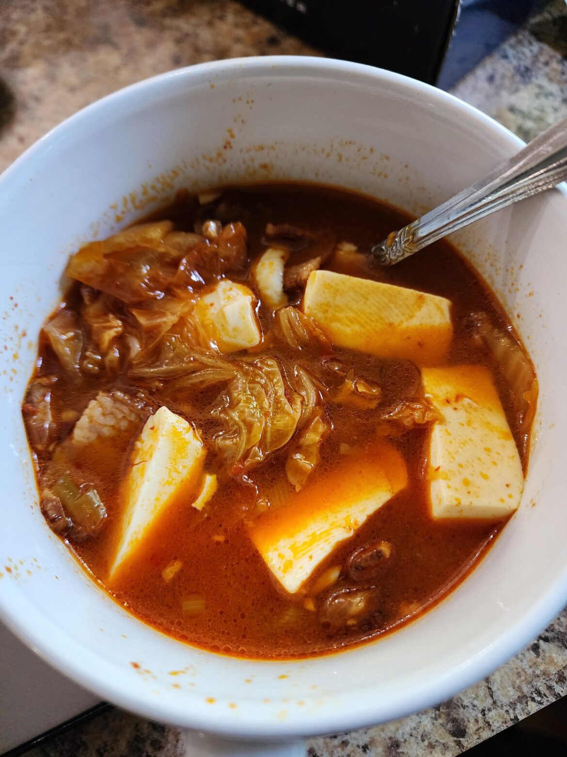 My attempt at kimchi jjigae