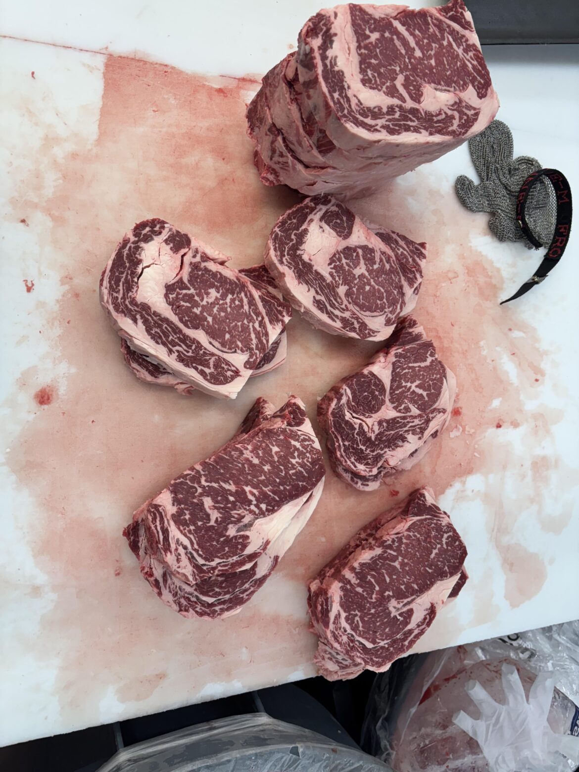 Cut ribeyes