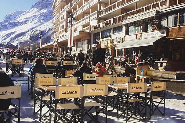 La Sana Restaurant, Val d'Isere Centre restaurant terrasse