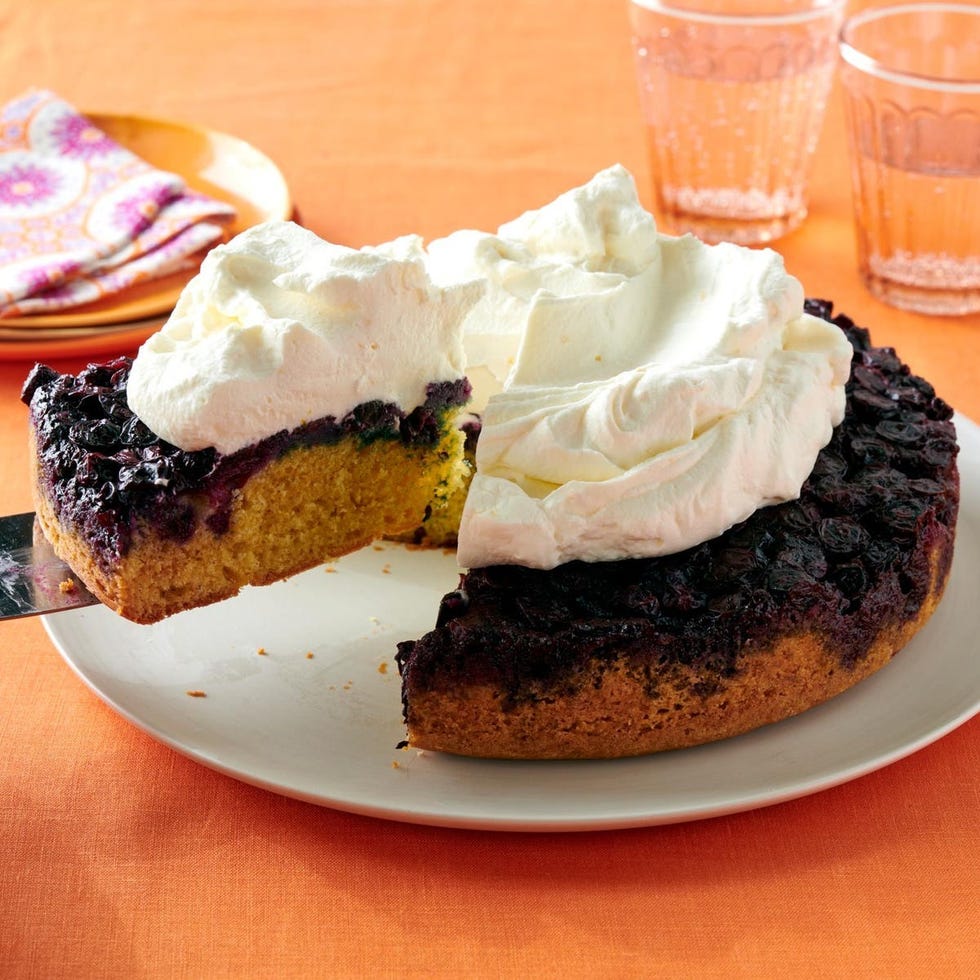 blueberry upside down cake labor day dessert