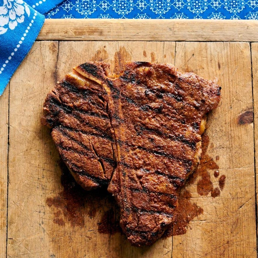 grilled t bone steak