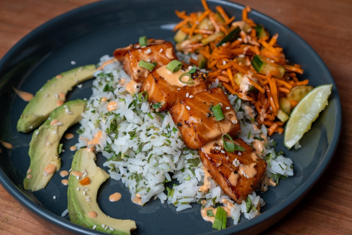 Honey Soy Glazed Salmon Bites