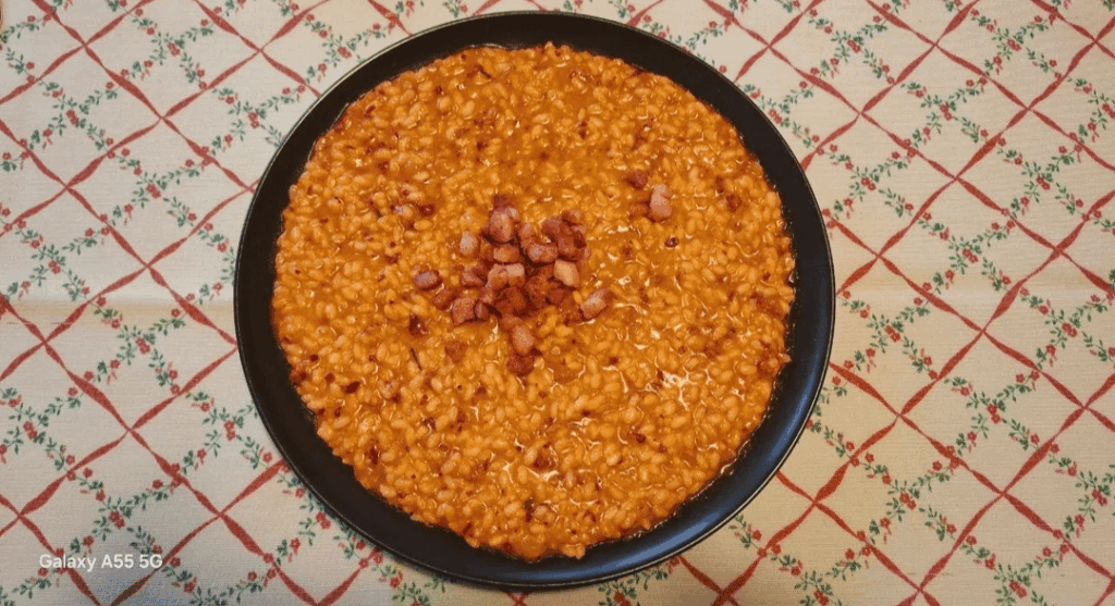 Risotto with scamorza and nduja