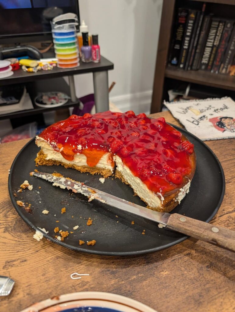 Cheesecake that made my friend cry.