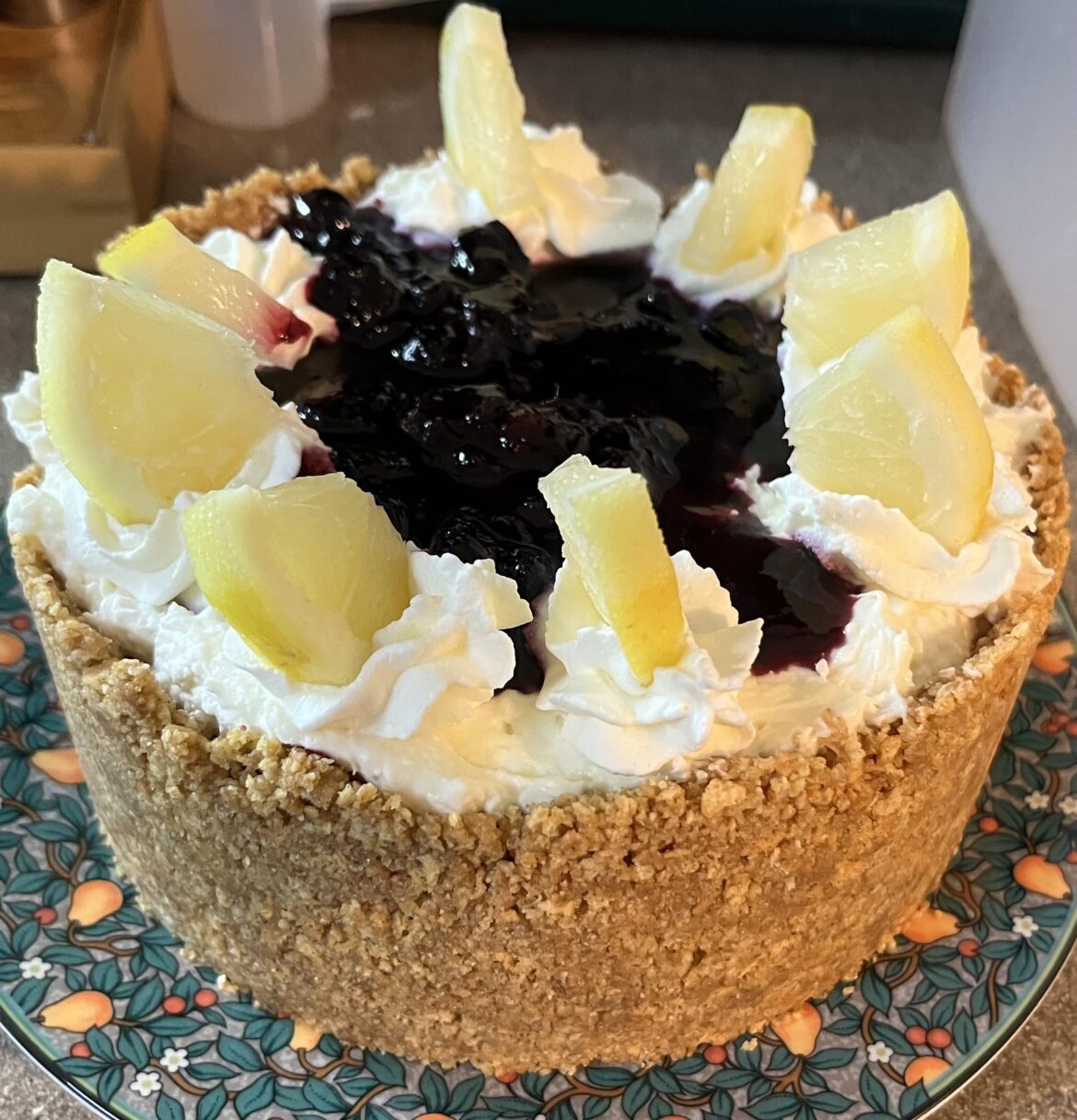 Lemon Blueberry no-bake Cheesecake