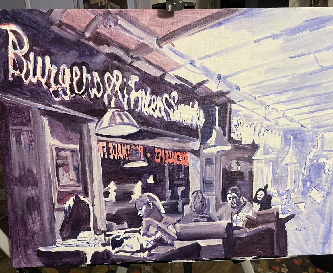 My WIP, cafe vibes