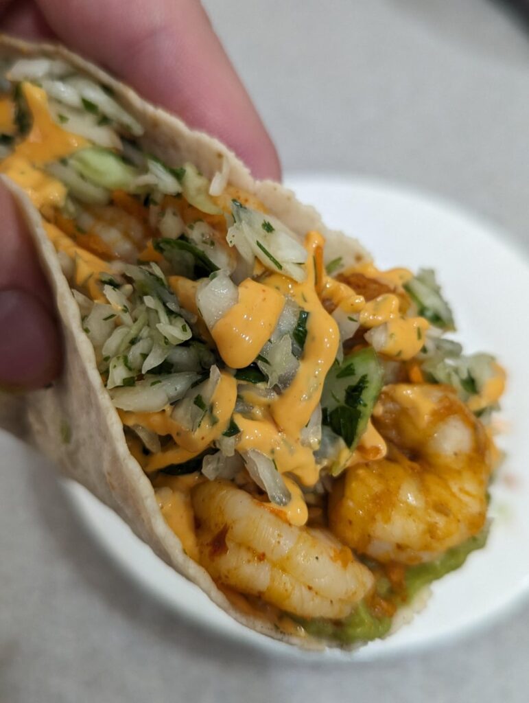 [HOMEMADE] My attempt at shrimp Taco's