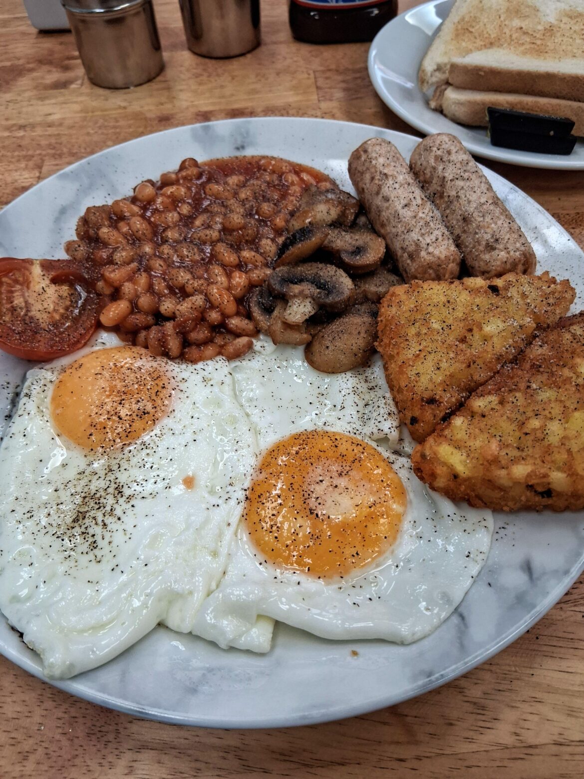 Vege option.  £7.50 Cafe Como, South Manchester.