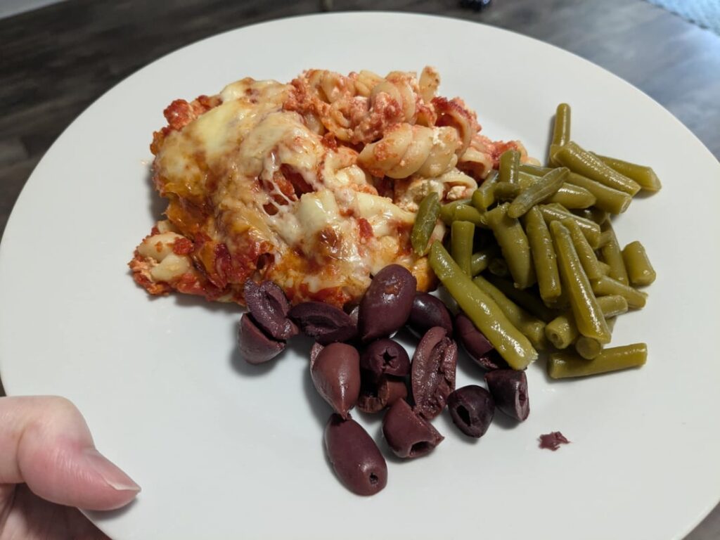 Was craving Baked Ziti, but didn't have Ziti so I improvised!