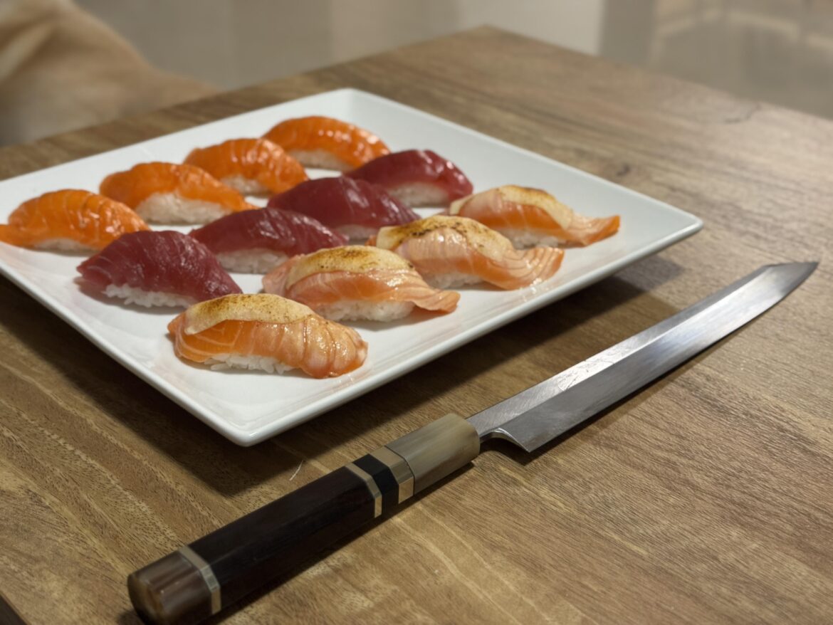 First time making sushi (nigiri)