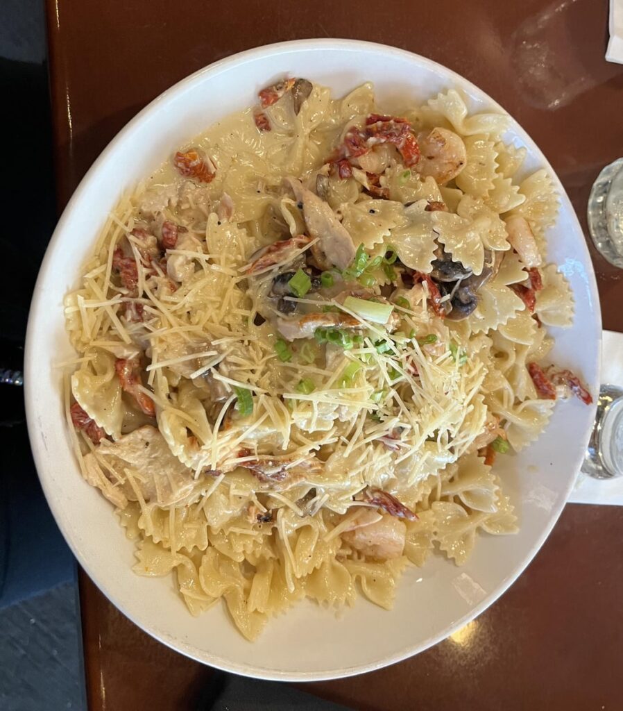 Calories in this pasta dish? (Menu included)