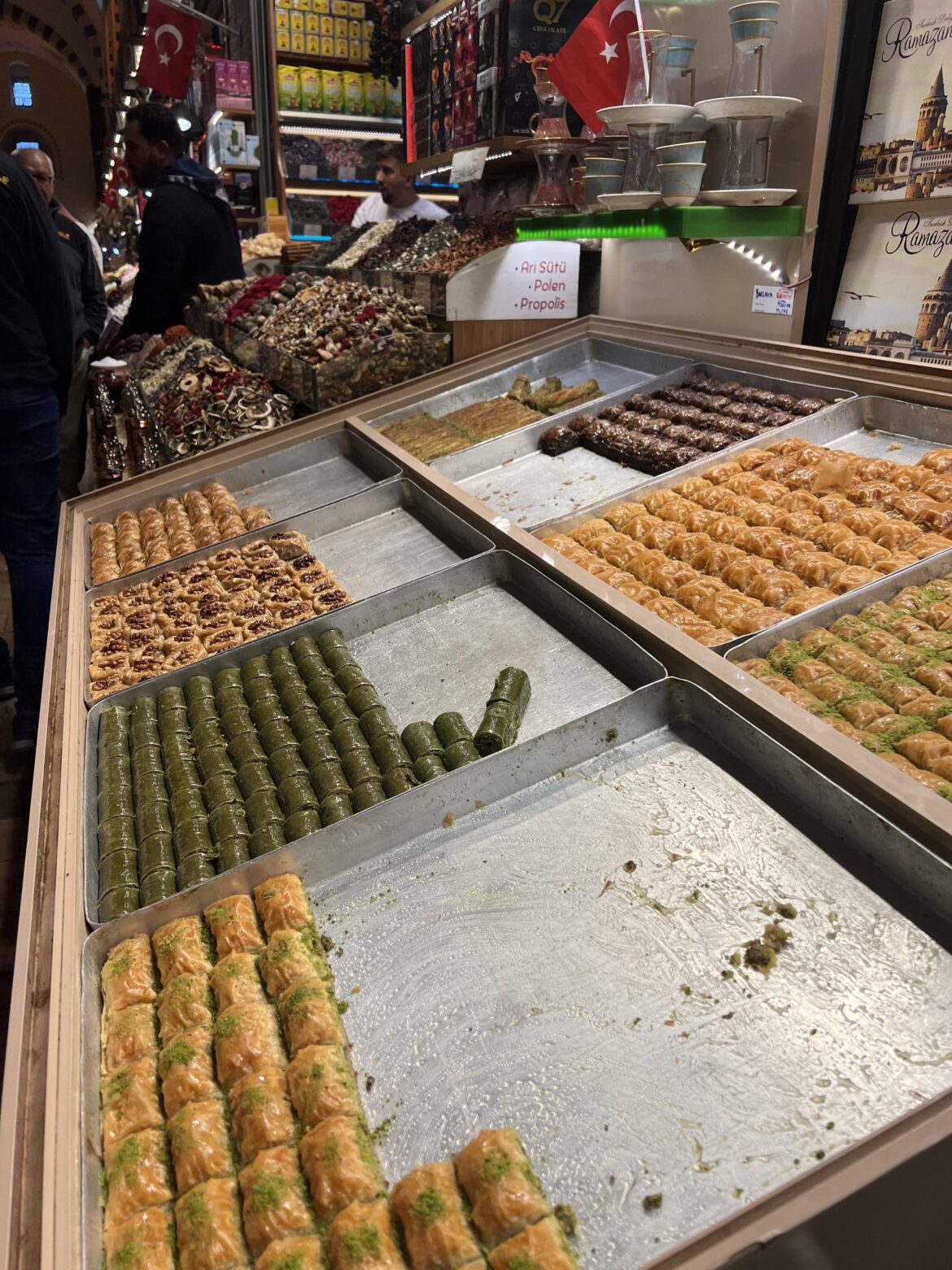 Baklava at a bazaar in turkey