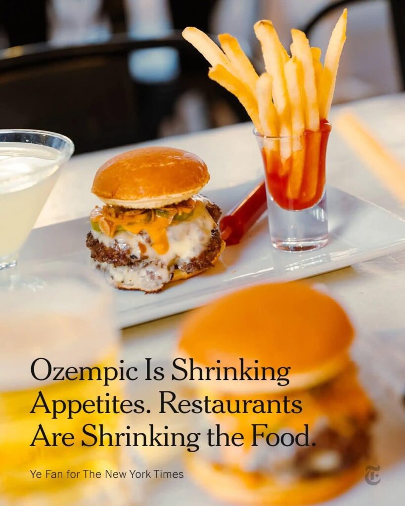 Fries in a shot of ketchup, from The New York Times