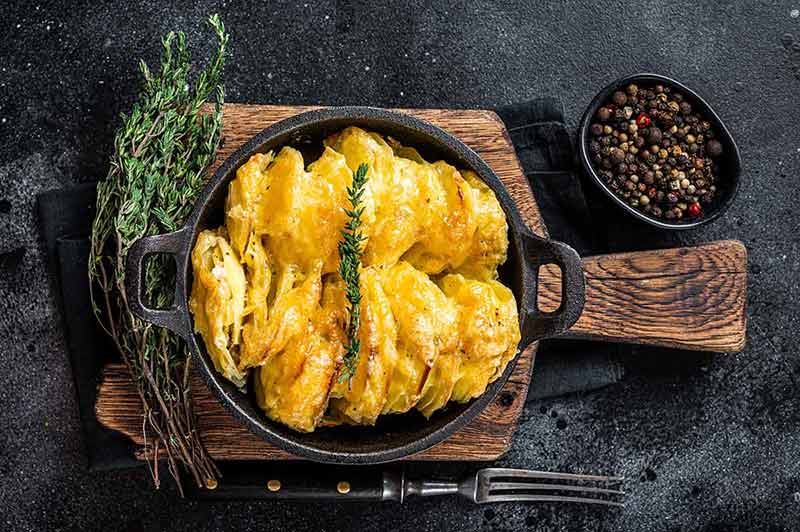 Potato Gratin Dauphinois In A Pan
