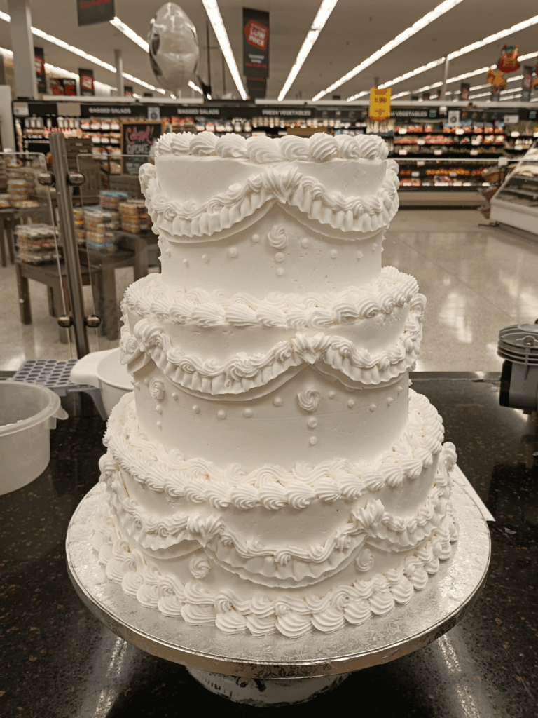 My first three tiered wedding cake! My first three tiered wedding cake!