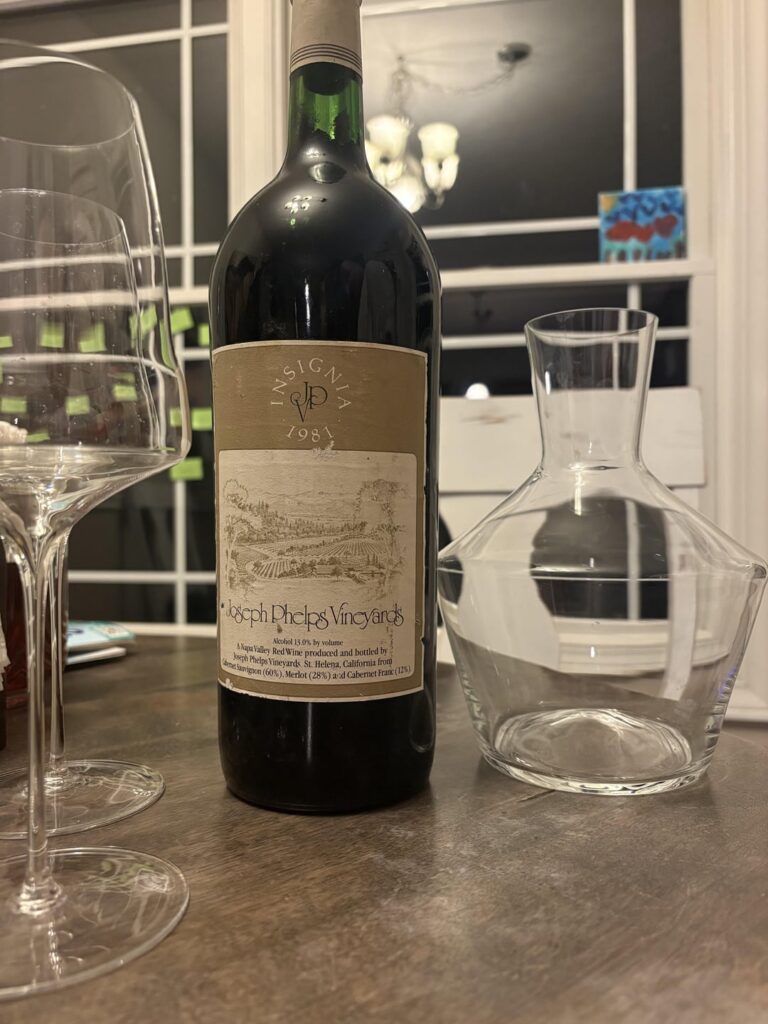 Joseph Phelps Insignia Vintage 1981 Joseph Phelps Insignia Vintage 1981