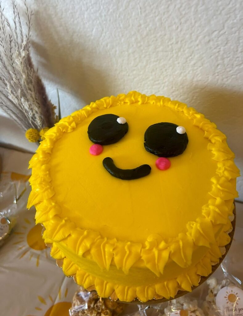 Cake I made for a baby shower. “Here comes the Son”