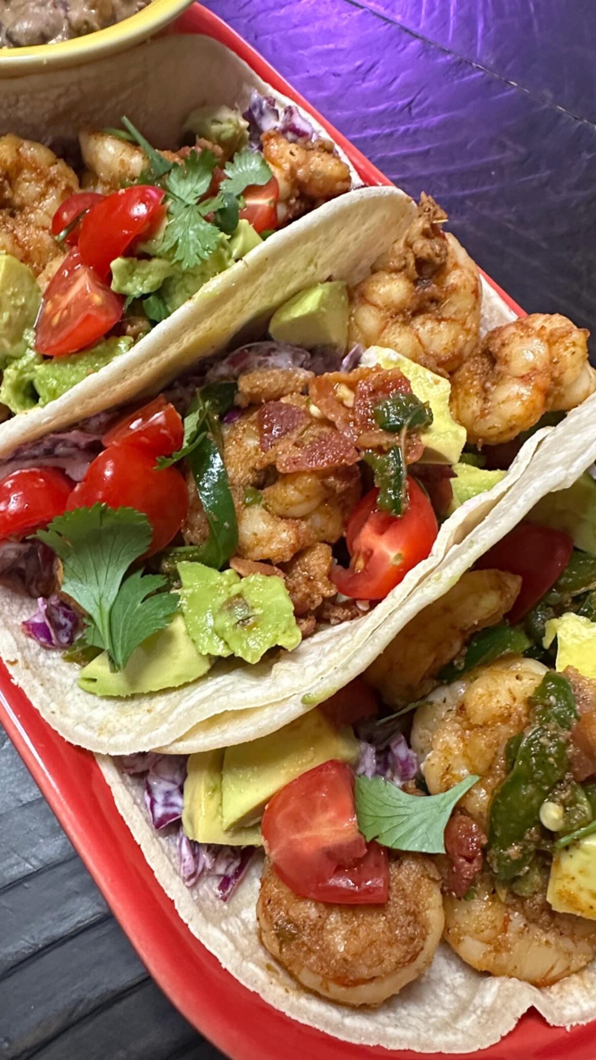 Spicy Baja Shrimp tacos