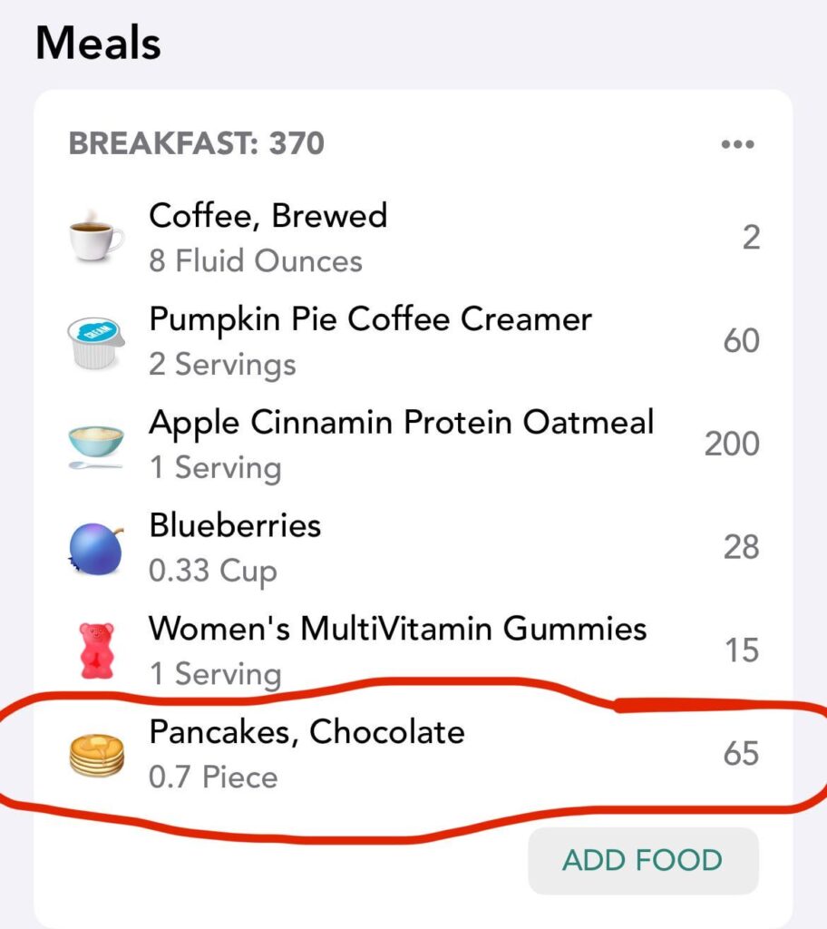 Finally tracking has me wondering how many calories I used to eat just in my kid’s leftovers.