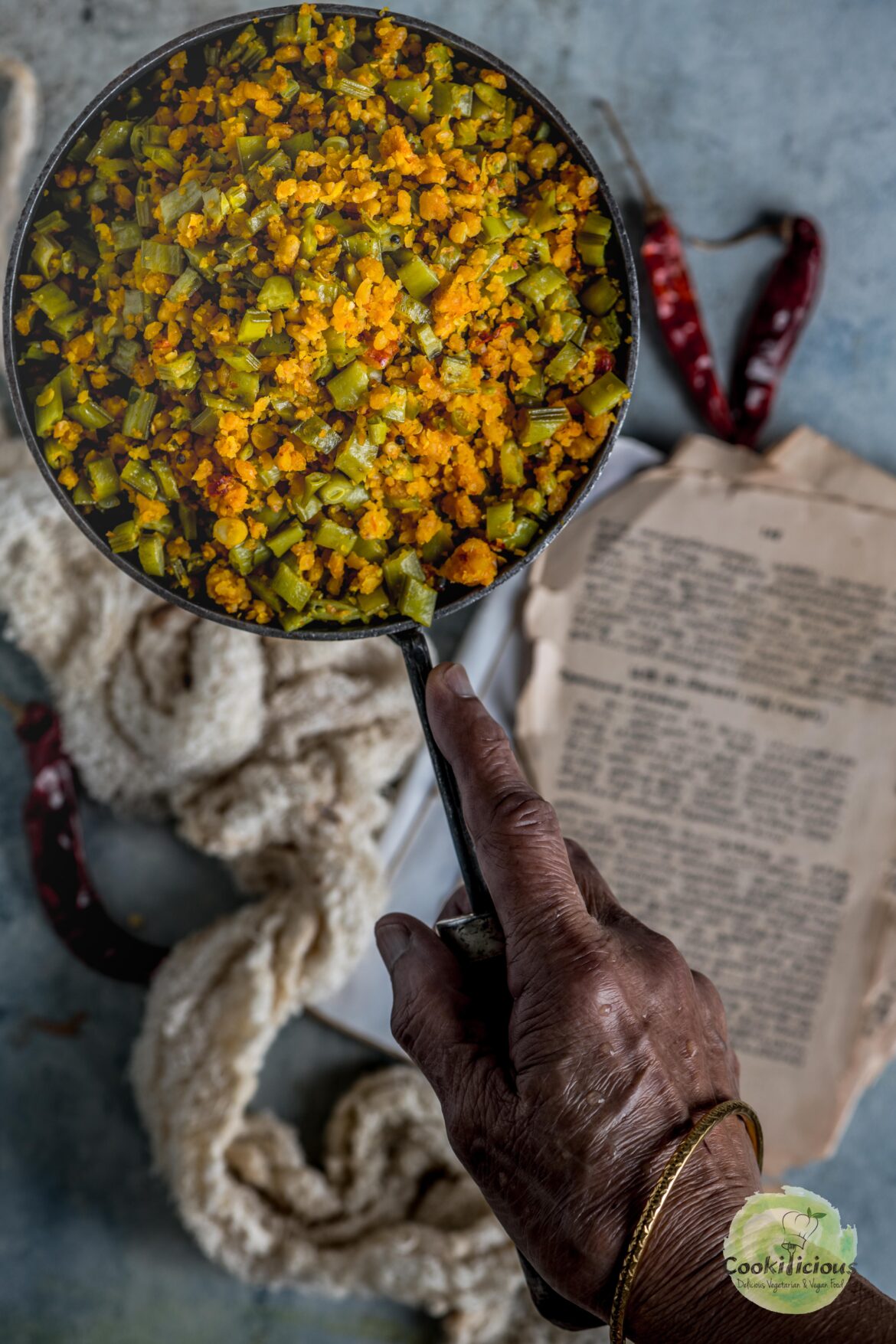 Kothavarangai Paruppu Usili - Indian Cluster Beans Curry