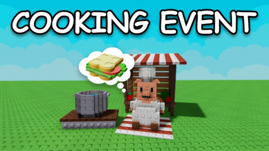 Cover art for the next Grow a Garden update showing Chris P. thinking about a sandwich 