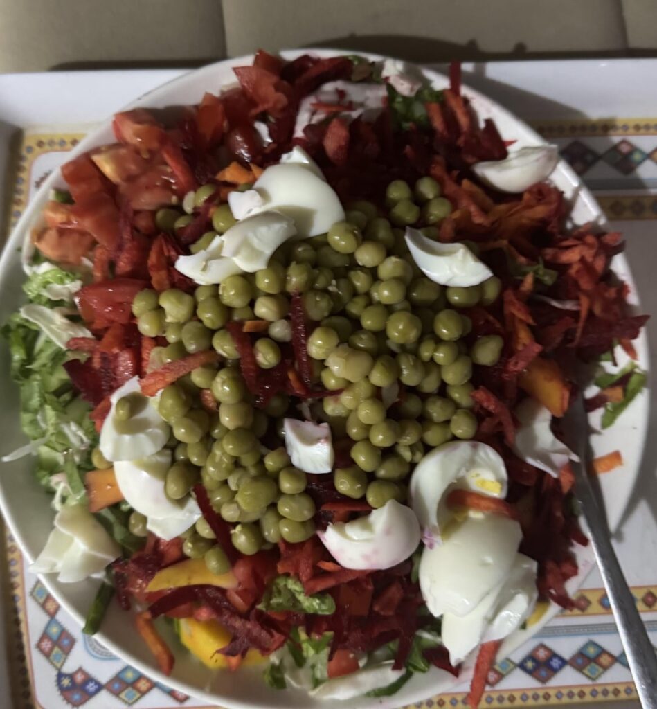 Lunch 267 kcal 19 grams protein 12.5 fiber