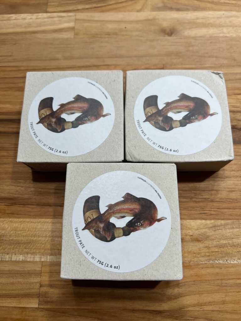 Trout Paté with Port Wine by Jose Gourmet. Taste- 10/10. Appearance 2/10. Would recommend