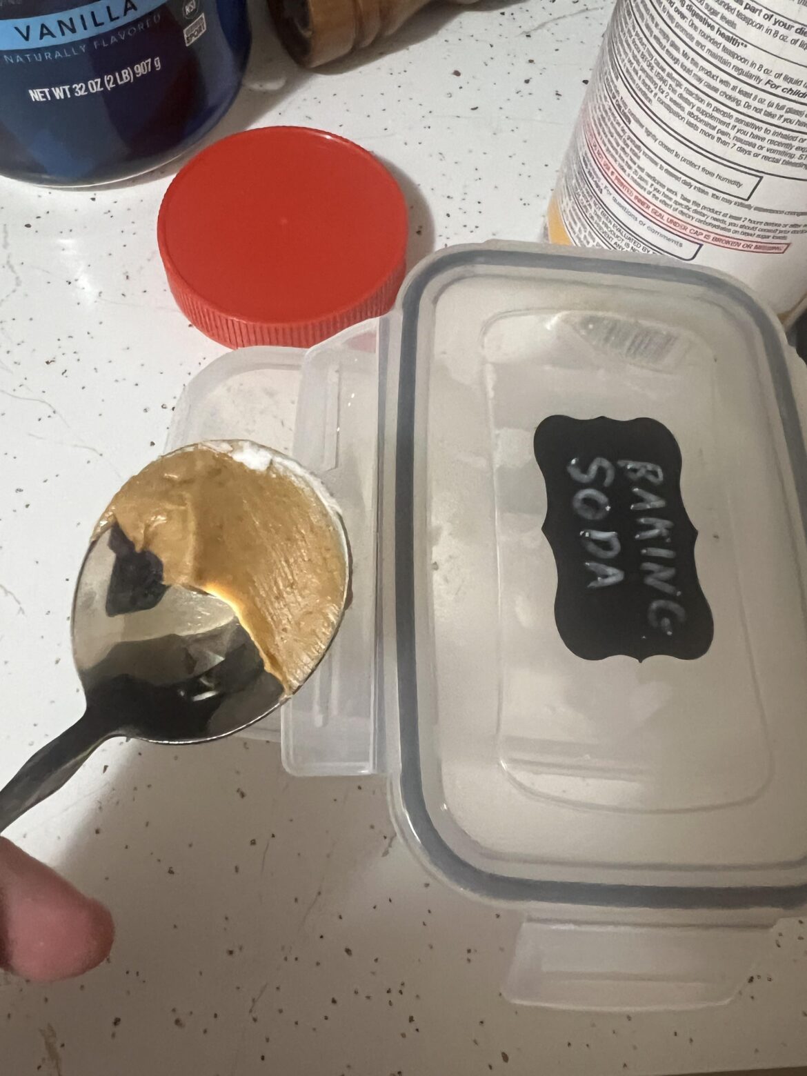 I have a bad habit of eating peanut butter with white sugar straight out of the container. Today I fucked up.